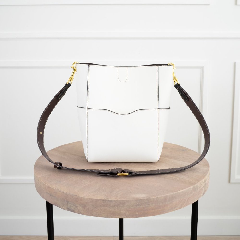 The Jordan Leather Bucket Bag - Cream - Picture 11 of 12